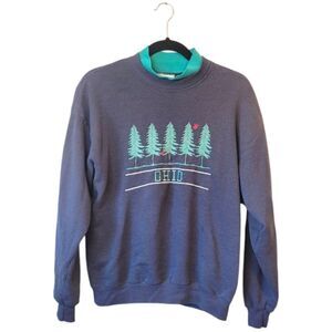 Vintage LEE Navy Blue Ohio Pullover Sweatshirt Size M